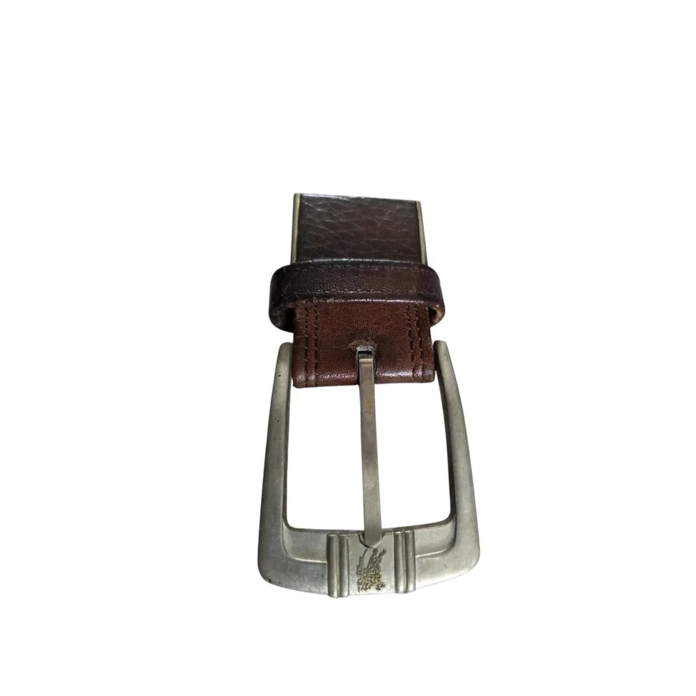 Burberrys‎ of London Vintage Leather Belt Buckle Replacement Brown Silver Logo